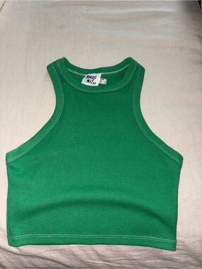 Princess Polly Kelly Green Ribbed Tank
